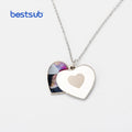 BestSub Wholesale High Quaily Custom Sublimation Blanks Heart Shape Heart Sliding Locket
