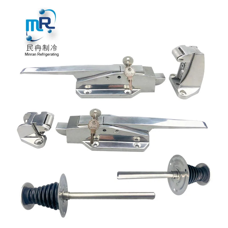 Industrial 304 Stainless Steel 1178 Cold Room Storage Handle with Lock Latch Door & Window Accessory