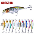 60mm 4.3g 16-Color Biomimetic Floating Lure Artificial Hard Plastic Minnow Fishing Bait for Bass and Trout in Rivers and Lakes