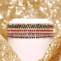 Multilayer Shining Crystal Stretch Bracelets Sparkle Rhinestone Stackable Tennis Stretch Bracelet for Women Girl Wedding Jewelry
