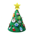 DIY Felt Christmas Tree Set with Xmas Hanging Ornaments LED String Light Gifts for Kids Christmas Decorations Gifts