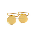 Ivoduff Round Shape Gold Color Suspender Clip 25mm Pacifier Clip