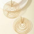 Supper Large Gold Plated Hoop Earrings Multi-Layered round Big Stud Exaggerated Design with New Large Metal Stud Earrings