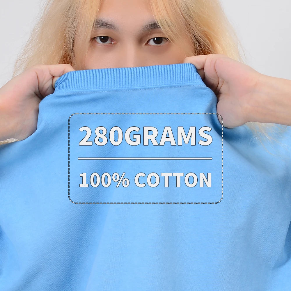 Manufacturer 280g 100% Cotton Acid Washed Gradient Fried Crew Neck Short Sleeve Vintage Oversized T-shirt for Men