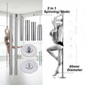 45mm 2 in 1 Spinning Static Dance Pole Adjustable Height for Home Fitness Beginners