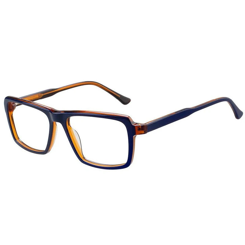 WJY-A23517 New Arrival Unisex Woman Men Latest Classic Rectangle Acetate Optical Eyeglass Frames for All Face with Hinge Temple