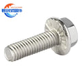 DIN 6921 Hexagon Flange Bolts Zinc Plated Finish 304 SS 20mm 16mm Length ISO ANSI Standards Box Packing M3 M4 Brass Aluminium
