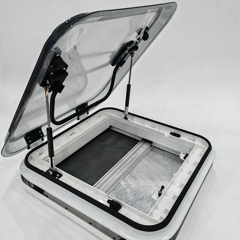 700x500mm Customizable RV Roof Window Supplier High-Grade Aluminum Structure Clip-Fit Installation UV Blocking Technology