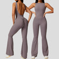 New Beautiful Sleeveless Micro Flared Sports Jumpsuit Hollow Back Hip Lifting Leisure Fitness Yoga Suit