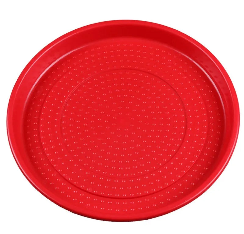 Diameter 41*Height 3cm Small Chicks Feed Tray Anti-Slip Dots Easy Clean Chicken Feeding Pan for Baby Chicks and Birds