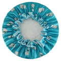 Quiet Girl New Double Layers Satin EVA Wholesale Custom Bathing Reusable Bath Cap Long Hair Shower Caps Waterproof Hair Cap