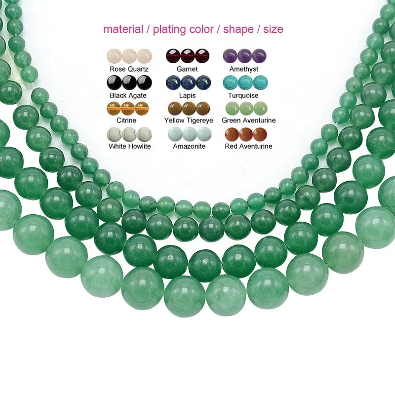 Jewelry Making Supplier 4mm 6mm 8mm 10mm Natural Green Aventurine Round Beads for DIY Jewelry Making