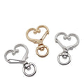 24mm*34mm Exquisite Heart Shaped Zinc Alloy Keychains Key Buckle Key Ring