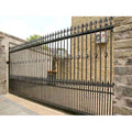 Ornamental Custom Hand Forged Main Sliding Iron Gates Models Pictures Powder Coated Courtyard Modern Style