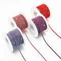 Hot Sale SS12 and SS6 Crystal Stone Sew-on Glass Rhinestone Motif Shoe Applique for Arts & Crafts Chain Shape 2mm Size