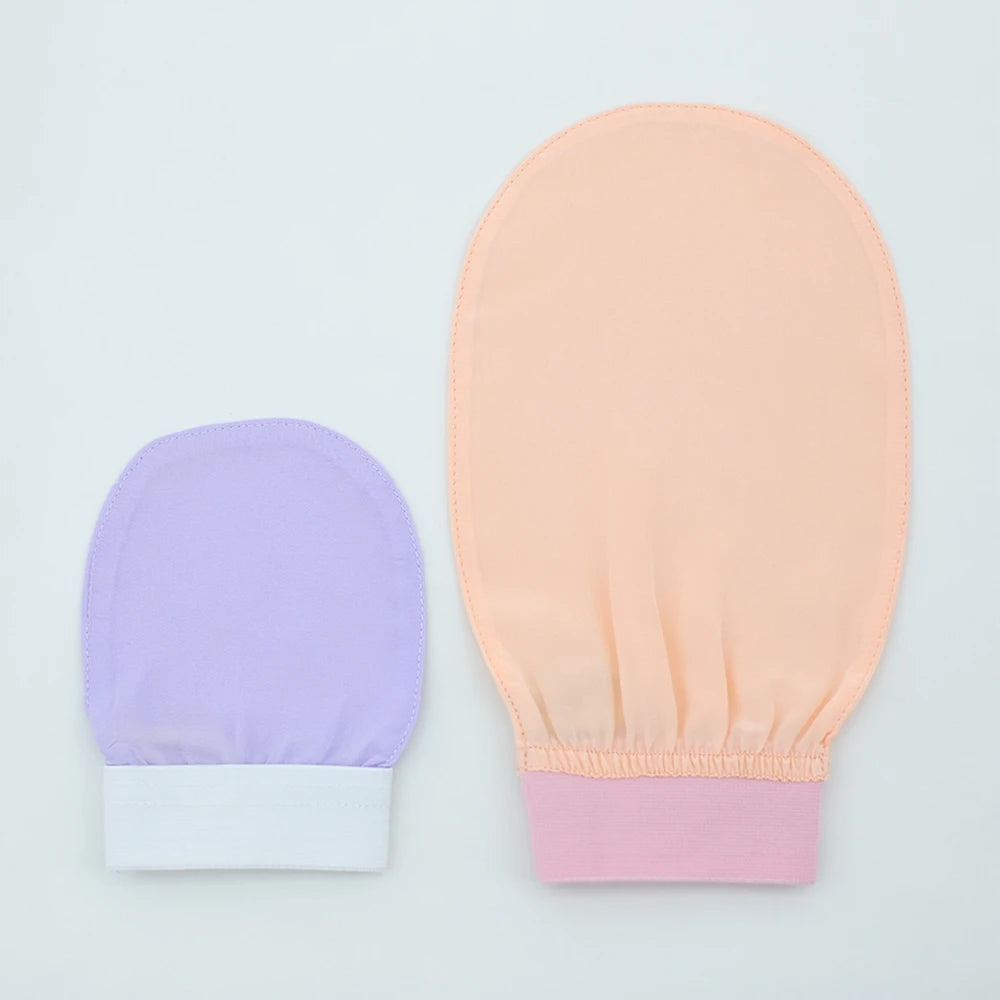 Face and  Body Use Mulberry Silk Exfoliating Gloves 100% Cocoon Raw Silk Mitts for Removing Dead Skin