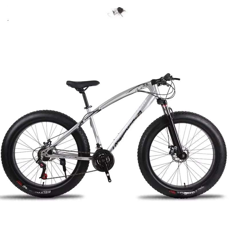 Factory Wholesale Lightweight Snow Bikes Disc Brake 4.0 Fat Tire Steel Fork 26 Inch 150kg Load Capacity for 21/24/27/30 Speed