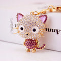 Lovely Mouse Zodiac Rhinestone Crystal Pendant Handbag Keyrings Keychains for Car Purse Bag Buckle Key Chains Ring Holder