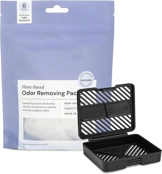 Lavender Scented Room Deodorizers Natural Plant-Based Odor Eliminator Fresh Pod Case 6 Bags Safe Odor Relief for Small Spaces