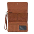 Personalized Laserable Leatherette Woman Wallet Full Color Engraved PU Leather Hand Made Wallet with Wrist Strap