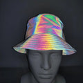 Customized Luminous Fisherman Hats Casual Colorful Rainbow Reflective Bucket Hat Daily Cotton Cap With Night Light Summer Hats