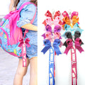 New School Teen Cheerleader Keyrings Ball-Shaped Pin Me Bag Tag Rhinestones Bow Lanyard Ribbon Cheer Keychain Gift Backpacks