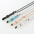 Custom Breathing Necklace Whistle Stainless Steel Stress Relief Jewelry Mindful Breathing Necklace for Anxiety Women Men