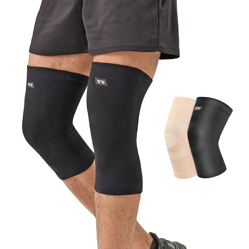 High Compression Breathable Fabric Thin Elastic Knee Brace Sleeve for Men Women