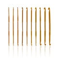 Wholesale 2.0-10mm Golden Aluminum Knitting Needle Double End Crochet Hook