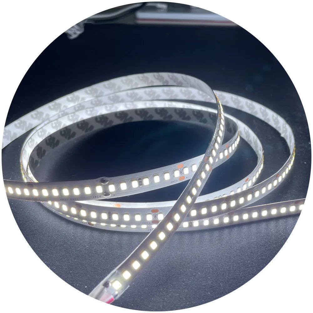 RA90 IP20 Warm White Natural Pure White 3000k 4000k 6000k High Brightness Flexible DC24V SMD2835 Led Light Strip