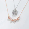 Rainbowking 925 love Folded Two Wears Four Leaf Clover Sterling Silver Chain Plant Full of Diamonds Chain Fine Jewelry Necklace