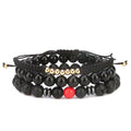 Natural Stone Wrap Bracelet for Women/Men | Adjustable Multilayer Genuine Leather Boho Handmade Beaded Bangle