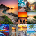 5D DIY Diamond Painting Kit Full Drill Embroidery Scenery Mosaic Art Picture Sunset Sea Landscape Rhinestones Classic Home Decor