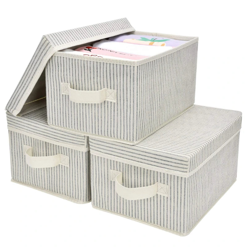High Quality Household Items Foldable Storage Boxes Organizer Containers Baskets Cube with Cover for Home Bedroom Closet Office
