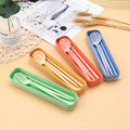 Eco-Friendly Reusable Biodegradable Cutlery Set Travel Wheat Straw Spoon Fork for Giveaways