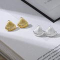 Personalized 925 Sterling Silver Gold Plating Cute Conch Stud Earrings for Women Wholesale