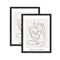 Wholesale Abstract Painting Art A3 Black Gallery MDF Wooden Poster Frame With Mat or Without Mat for Wall Mounted