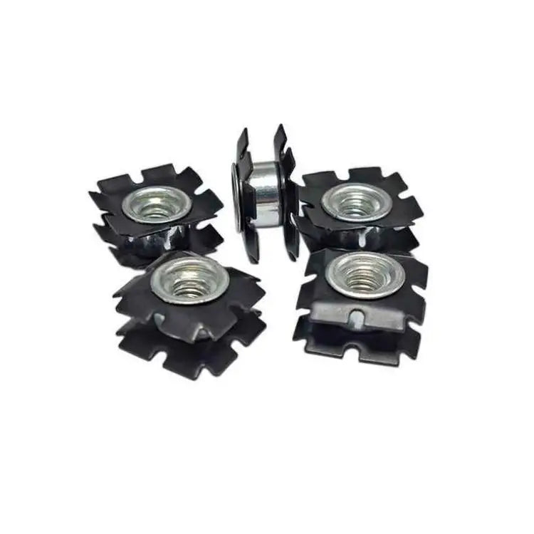 Custom Steel Threaded Star Fangled Nut M4 M5-M10 1/4" 1.4" 1-1/4" 1/4 20 for Mountain Road Bicycle Fork Furniture to Lock