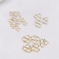 Jewelry Clasp Accessories Brass 18K Plated Gold Waist Beads with Clasp Prevention Allergy Custom W Necklace Clasp