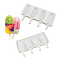 High Temperature Resistance Summer Ice Mold Tools  4 in 1 Silicone Molds for Ice Cream  Homemade Popsicles DIY Ice Mold