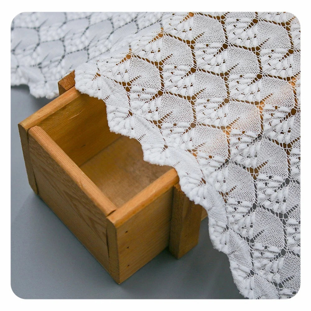 Factory 100% Polyester Soft French Geometric Eyelet Net French Lace Fabric for Dress