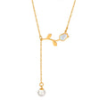 Sliding Clavicle Chain Necklace Rose Forever Necklace Imitation Pearl Gangle Charm Jewelry Wholesale Manufacturer