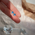 Hot Sales Custom Design Rhodium Plated Small Heart Women Topaz Zircon Earrings