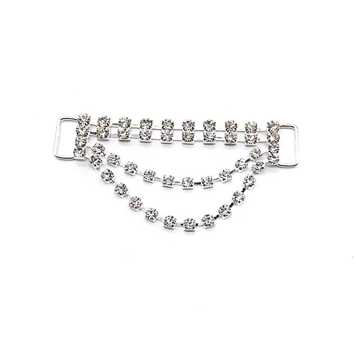Factory Customized Hanging Crystal Rhinestone Bikini Connector Alloy Diamond Bikini Buckles