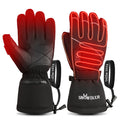 Overseas Warehouses Winter Sports Non-slip Velvet Thermal Windproof Touchscreen Skiing Riding Heated Gloves for Men Women