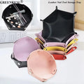 New Leather Nail Tool Storage Tray Hexagonal Folding Nail Charms Storage Diamond Jewelry Beauty Tool Nail Storage Box