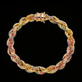 Popular Hot Sale 8mm 10mm 12mm 925 Silver Radiant Cut IGI Certified Classic Iced Twist Rope Chain Bracelet Women