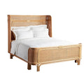 King Size Unique Natural Wicker Rattan Cane Sleigh Bed French Style Wall Bed MegaBDM