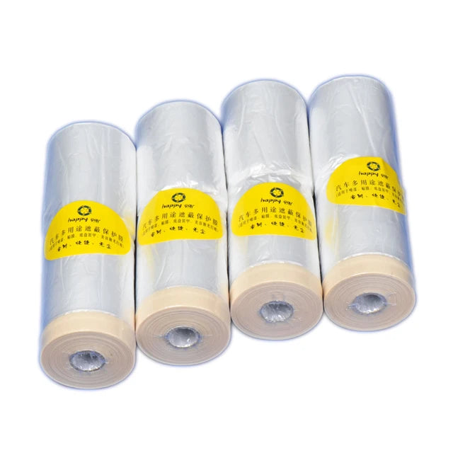Auto Painting Disposable Durable Universal Plastic Sheeting Pre Tape Masking Film Car Overspray Roll Paint Masking Film