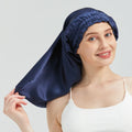 Plain Dyed Silk Long Hair Sleep Cap Unique Design Long Style Silk Turban Soft Comfortable Mulberry Silk Wrap